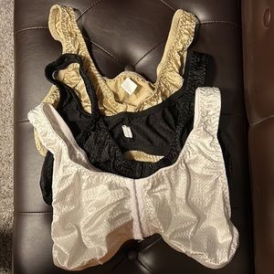 Snap Front Bras (set of 3)